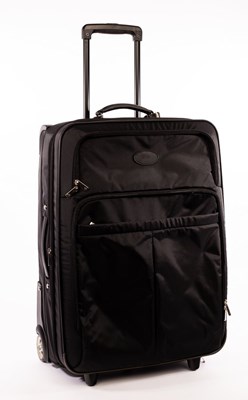 Lot 1 - Mulberry, a black trolley case with pockets...
