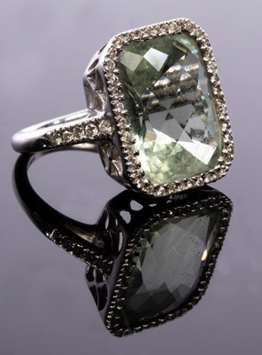 Lot 38 - Kiki McDonough, a green amethyst and diamond...