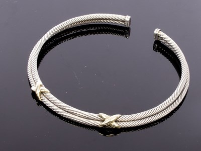 Lot 39 - David Yurman, a silver and 14k yellow gold...