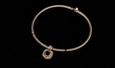 Lot 42 - David Yurman, a silver pendant necklace, the...