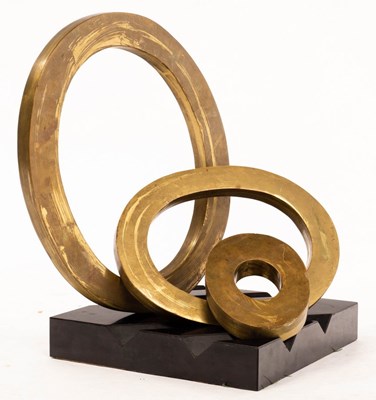 Lot 64 - H Simon, a modernist sculpture of three...