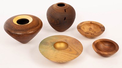 Lot 67 - Tim Stokes, a turned wood bowl, grass tree...