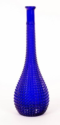 Lot 96 - An Empoli vintage glass Genie bottle in cobalt...