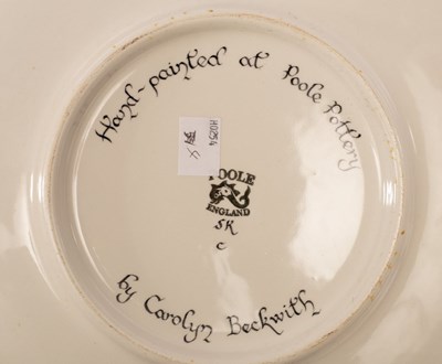 Lot 131 - Poole Pottery, a Persian deer plate, hand...