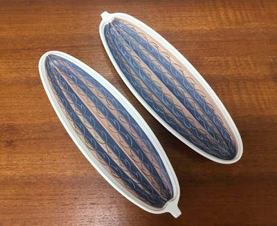 Lot 139 - Poole Pottery, a freeform cucumber dish,...