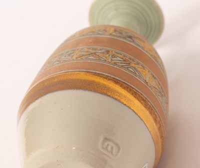Lot 217 - Mary Rich (born 1940), a porcelain bottle vase,...