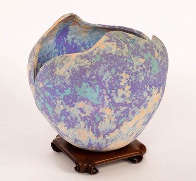 Lot 318 - A Studio ceramic vessel, of rounded form with...