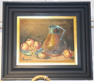Lot 345 - Amper (20th Century)/Still Life with Copper...