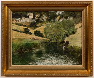 Lot 365 - Roger Jones/Ruscombe Pond/signed, title...