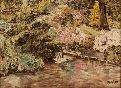 Lot 381 - Shirley Payling (1934-2006)/Pond with...