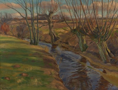 Lot 387 - Karlin (20th Century)/River Landscape/signed...