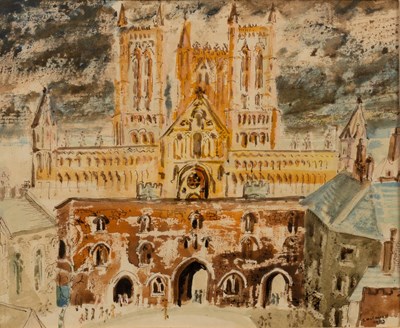 Lot 394 - (Joan) Seton McConnell/Lincoln Cathedral, West...