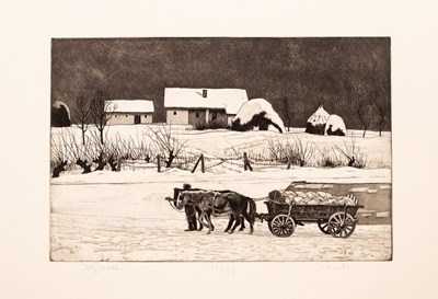 Lot 402 - Lajos Novak (1927-1989)/Ice Cutters/signed in...