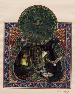 Lot 405 - 20th Century/Green Man/a woodland vignette...