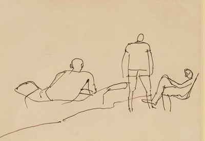 Lot 472 - Keith Vaughan (1912-1977)/Three Figures/ink...