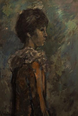 Lot 477 - Ricardo Macarron/Harlequin/half-length...