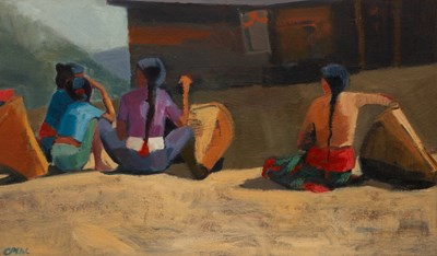 Lot 502 - Carolyn White (1945-2013)/Seated Figures,...