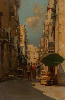 Lot 521 - J Moronti (20th Century)/Street Scenes/a...