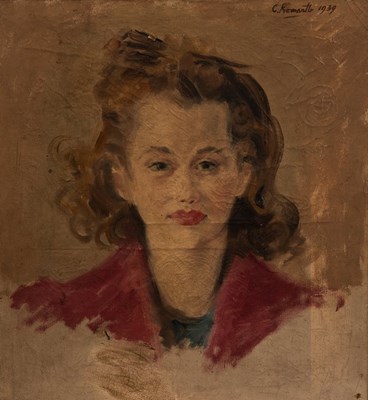 Lot 526 - C Fremantle/Portrait of a Lady/signed and...