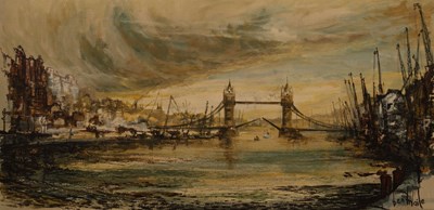Lot 535 - Ben Maile (1922-2017)/Tower Bridge/oil on...