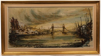Lot 535 - Ben Maile (1922-2017)/Tower Bridge/oil on...