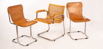 Lot 583 - A pair of mid-Century Italian leather and...
