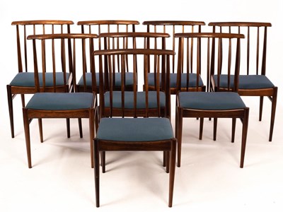 Lot 591 - Style of Arne Vodder, a set of eight rosewood...