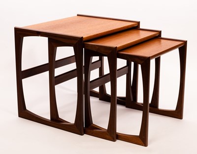 Lot 597 - G Plan, a Quadrille nest of three tables, in...