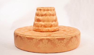 Lot 624 - An Italian modern circular love seat with cone-...