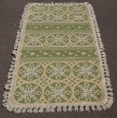 Lot 636 - A decorative Casa Pupo rug, in green and white...