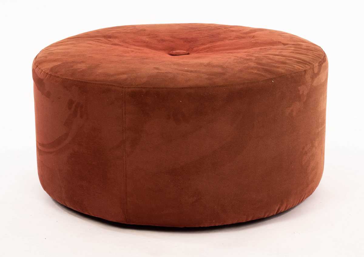 Lot 644 - A modern Italian circular ottoman upholstered...
