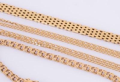 Lot 76 - A 14ct yellow gold brick link bracelet, maker...
