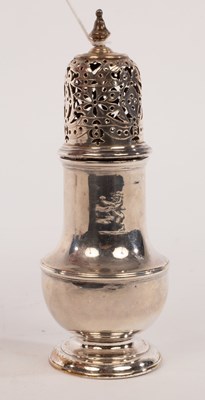 Lot 135 - A George II silver sugar caster, Samuel Wood,...