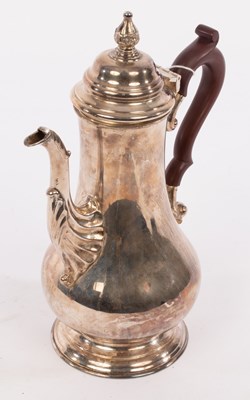 Lot 164 - An 18th Century style silver coffee pot, JBC &...