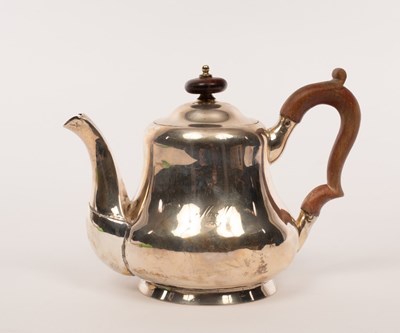 Lot 172 - A 19th Century German silver teapot, Mau,...