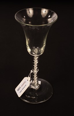 Lot 188 - An 18th Century ale glass with bell-shaped...