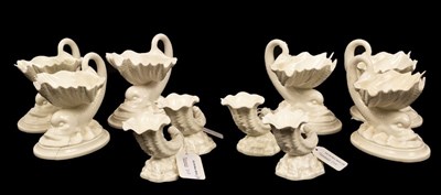 Lot 215 - Six Royal Worcester pearlware sweetmeat dishes...