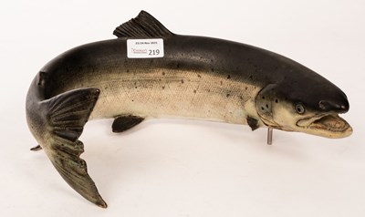 Lot 219 - A ceramic figure of a trout by Dalrymple, 31cm...