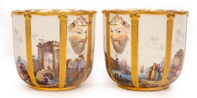 Lot 249 - A pair of early 19th Century Meissen cache...