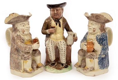 Lot 253 - A Ralph Wood 'Sailor' Toby jug, circa 1785-90,...