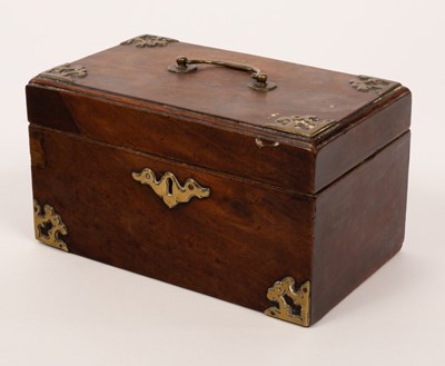 Lot 294 - A mahogany tea caddy, now as a stationery box,...