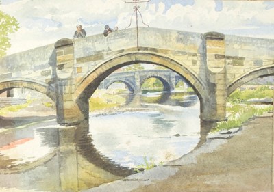 Lot 340 - Isobel B Badcock/Children Playing on a Bridge,...