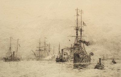 Lot 371 - William L Wyllie/Frigates and...