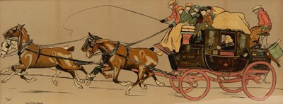 Lot 392 - Cecil Aldin (1870-1935)/The Eton Coach/colour...