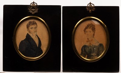 Lot 403 - Regency School/Portrait Miniatures of a...