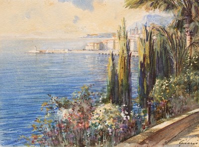 Lot 410 - Gianni (20th Century)/Italian Lake View/signed...