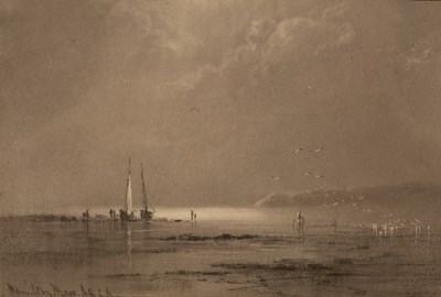 Lot 415 - Hamilton Maw/A Calm Sea/signed/pen and ink...