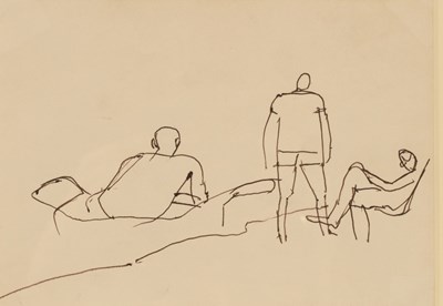 Lot 416 - Keith Vaughan (1912-1977)/Three Figures/ink...