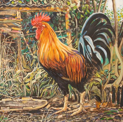 Lot 473 - Alex Williams (born 1942)/Cockerel/signed and...