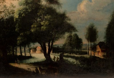 Lot 507 - Follower of Abel Grimmer/River Landscape with...